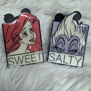 Disney Ariel Sweet or Ursula Salty Character Pins